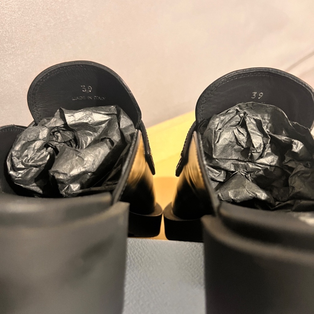 Prada Black Leather Loafers BNIB - Picture 4 of 4